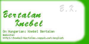 bertalan knebel business card